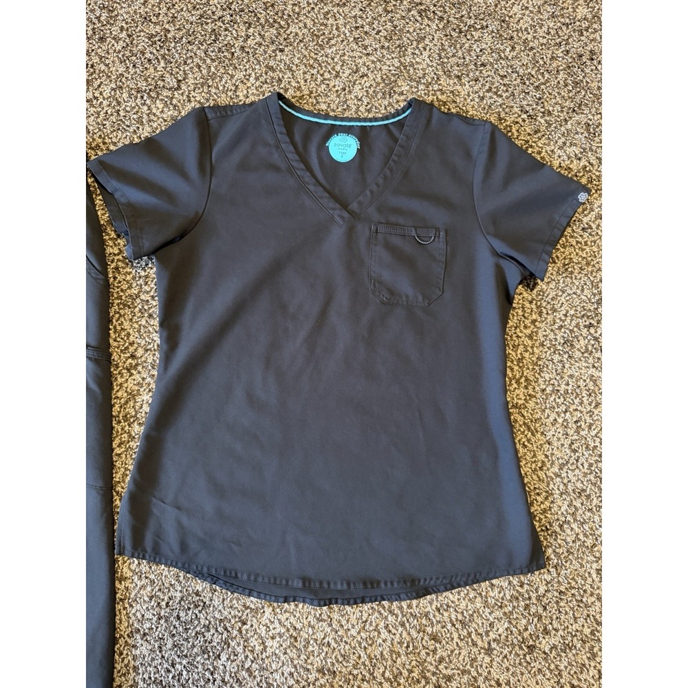 ZAVATE Scrubs Women's SMALL Top (1169) & Bottoms (3060P) Black